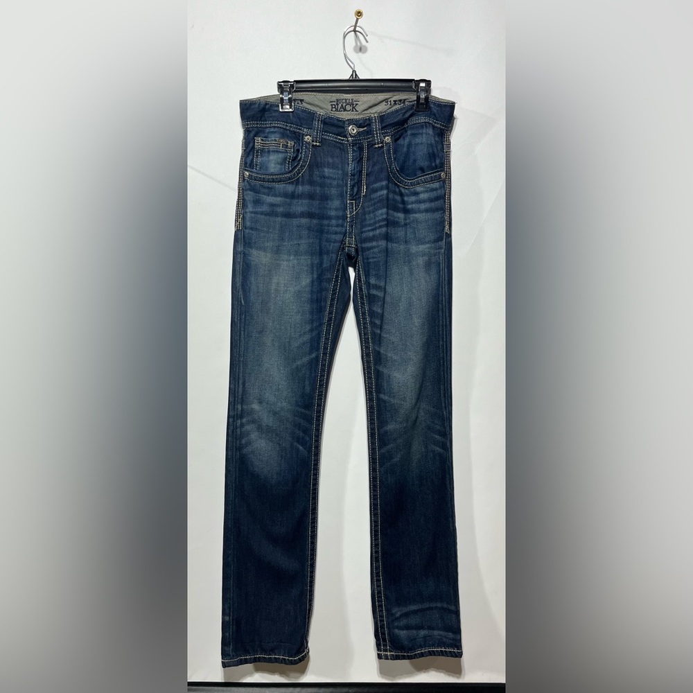 Buckle Black Men's Straight 3 Fit Blue Jeans Size 31x34
